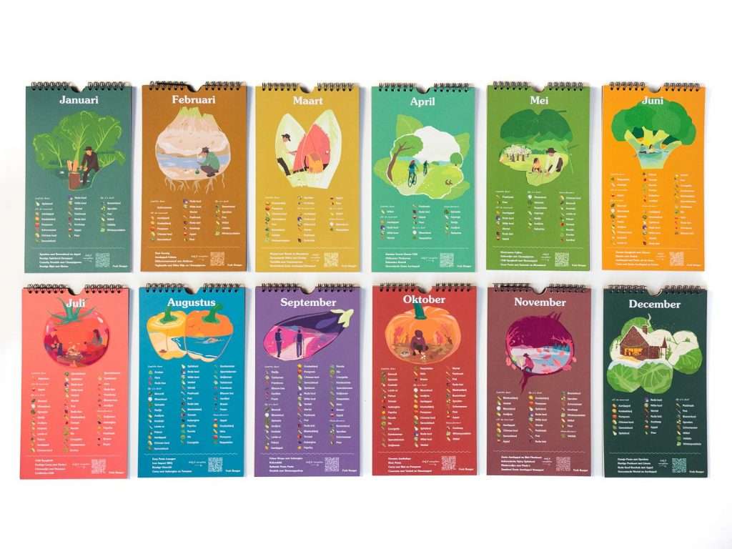 Seasonal Calendar, overview of all the months of the year