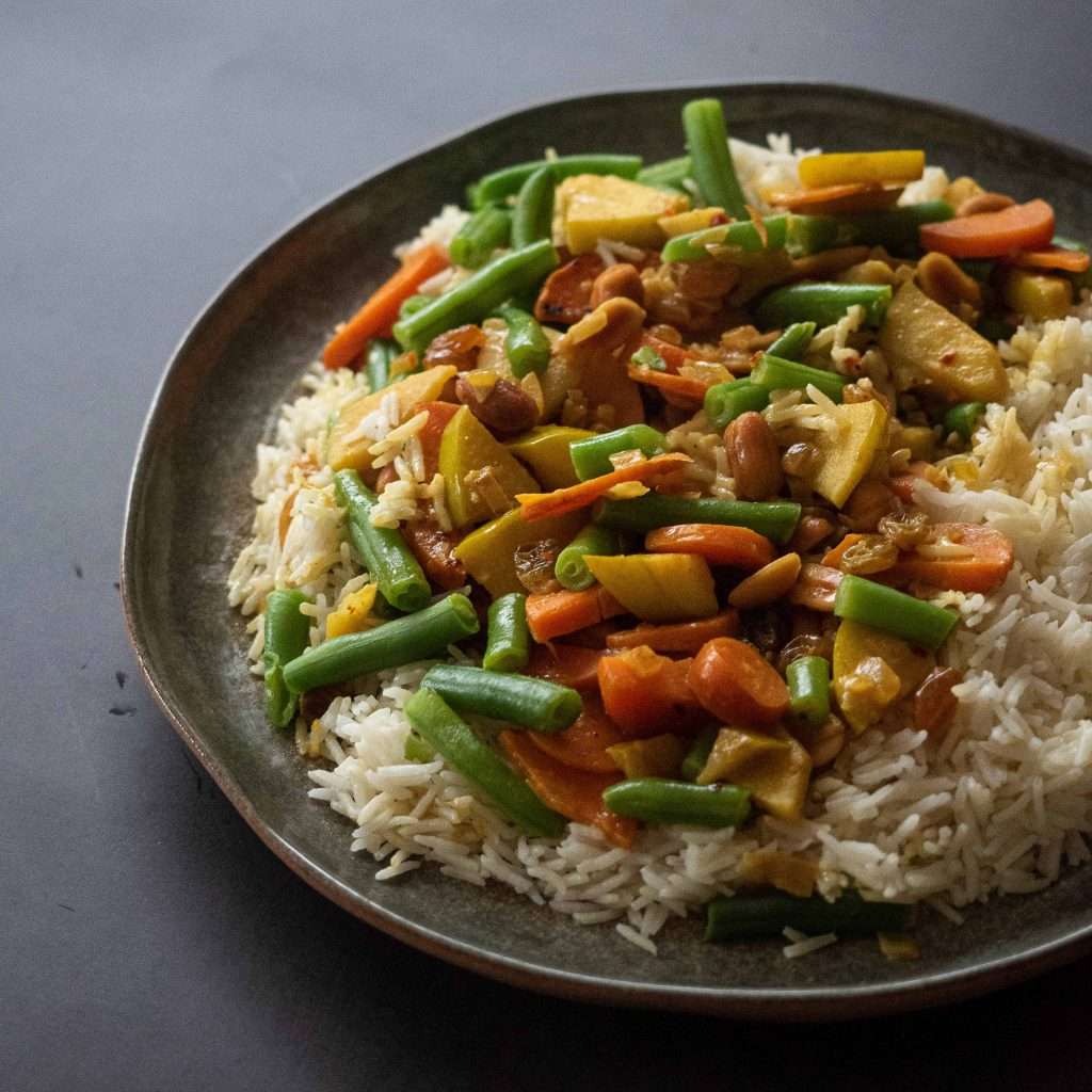 Fruitige Curry metPinda’s