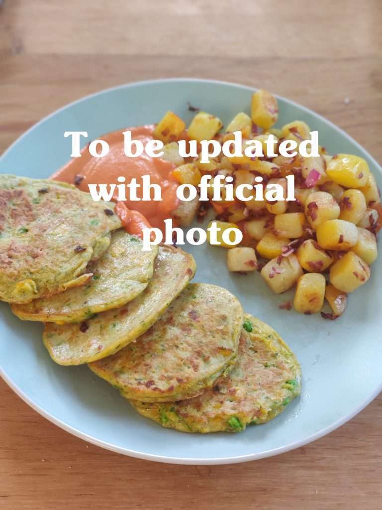sweetcorn and zucchini fritters draft photo