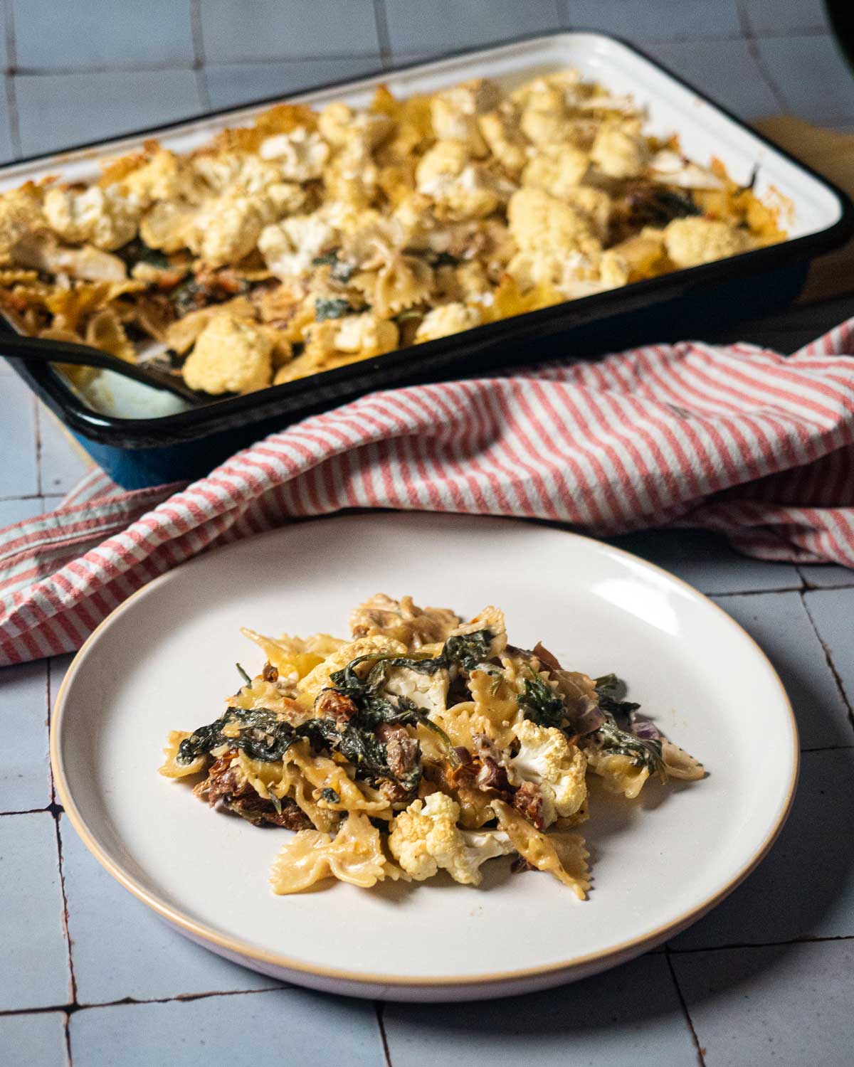 Spinach-and-Cauliflower-Oven-Pasta