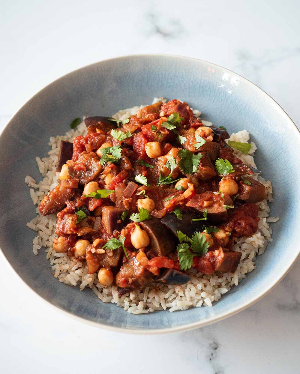 Aubergine-Tomato-curry